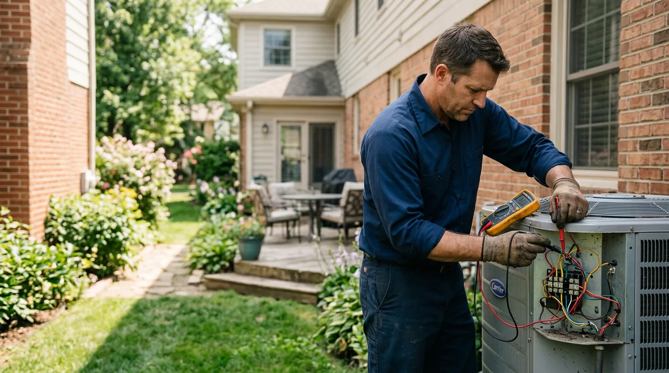 HVAC technician working near Haslet, TX